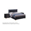 Queen Bedroom Set | Black & Gold | 3 Piece Set with 2 Nightst&s