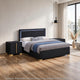 Queen Bedroom Set | Black & Gold | 3 Piece Set with 2 Nightst&s