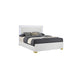 King Bedroom Set, White and Gold, 2 Piece Set with Nightstand