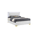 Queen Bedroom Set, White and Gold, 2 Piece Set with Nightstand