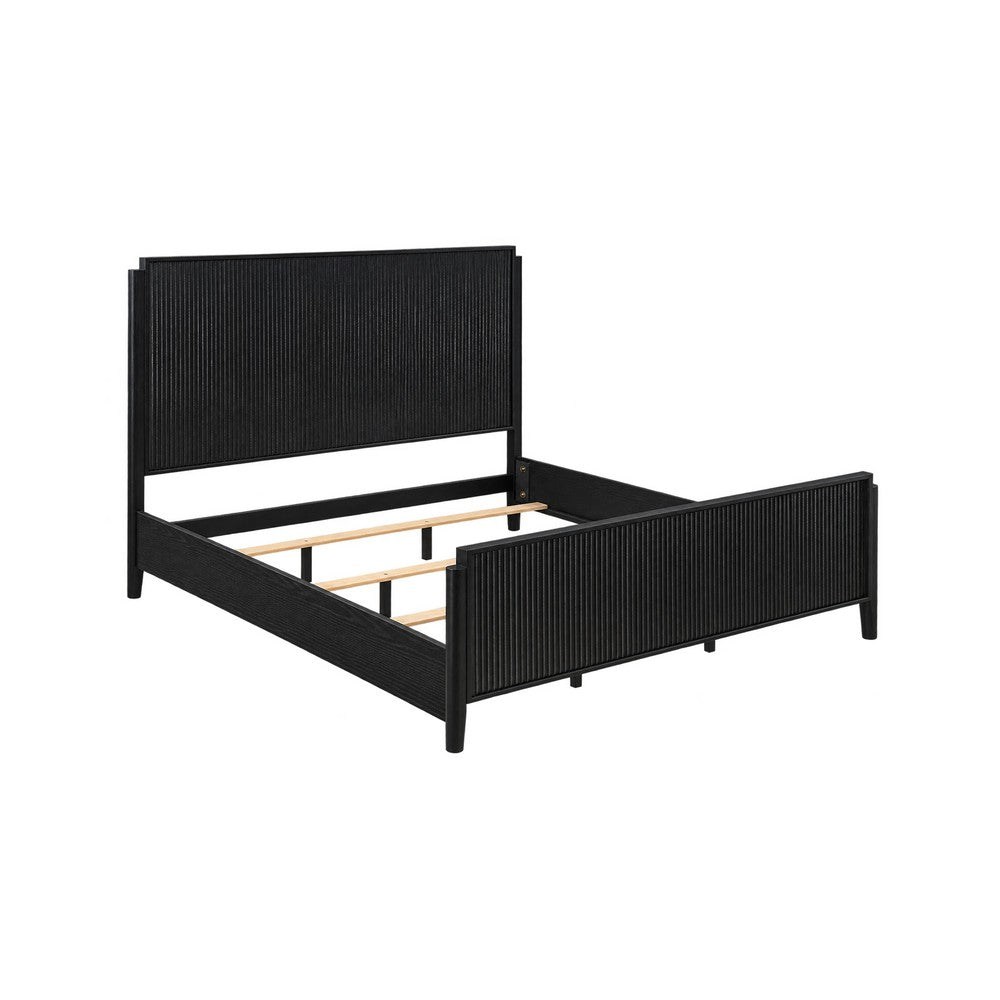 Queen Bedroom Set | Black & Gold | 2 Piece Set with Nightst&