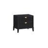 Queen Bedroom Set | Black & Gold | 2 Piece Set with Nightst&