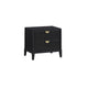 Queen Bedroom Set | Black & Gold | 2 Piece Set with Nightst&