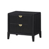 Queen Bedroom Set | Black & Gold | 2 Piece Set with Nightst&