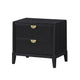 Queen Bedroom Set | Black & Gold | 2 Piece Set with Nightst&