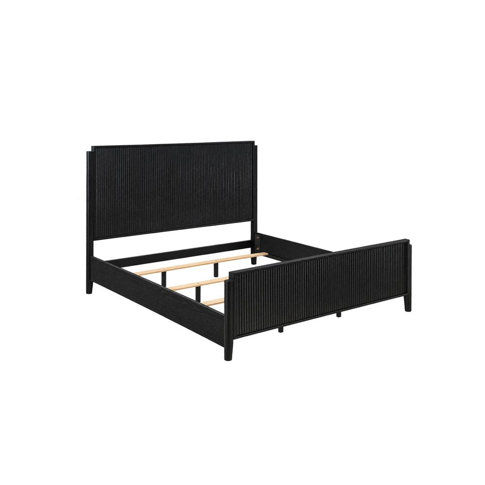 Queen Bedroom Set | Black & Gold | 3 Piece Set with 2 Nightst&s
