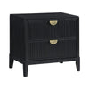 Queen Bedroom Set | Black & Gold | 3 Piece Set with 2 Nightst&s