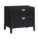 Queen Bedroom Set | Black & Gold | 3 Piece Set with 2 Nightst&s