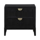 Queen Bedroom Set | Black & Gold | 3 Piece Set with 2 Nightst&s