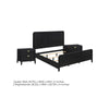 Queen Bedroom Set | Black & Gold | 3 Piece Set with 2 Nightst&s