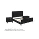 Queen Bedroom Set | Black & Gold | 3 Piece Set with 2 Nightst&s