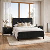 Queen Bedroom Set | Black & Gold | 3 Piece Set with 2 Nightst&s