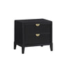 King Bedroom Set | Black & Gold | 2 Piece Set with Nightst&