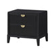 King Bedroom Set | Black & Gold | 2 Piece Set with Nightst&