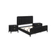 King Bedroom Set | Black & Gold | 3 Piece Set with 2 Nightst&s