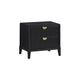 King Bedroom Set | Black & Gold | 3 Piece Set with 2 Nightst&s