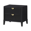 King Bedroom Set | Black & Gold | 3 Piece Set with 2 Nightst&s