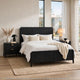 King Bedroom Set | Black & Gold | 3 Piece Set with 2 Nightst&s
