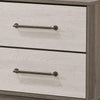 King Bedroom Set, Storage Gray and Nickel, 2 Piece Set with Nightstand