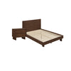 Queen Bedroom Set, Brown, 2 Piece Set with Nightstand