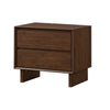 Queen Bedroom Set, Brown, 2 Piece Set with Nightstand