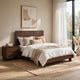 Queen Bedroom Set, Brown, 2 Piece Set with Nightstand