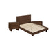 Queen Bedroom Set, Brown, 3 Piece Set with 2 Nightstands