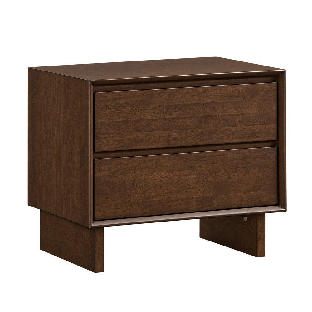 Queen Bedroom Set, Brown, 3 Piece Set with 2 Nightstands