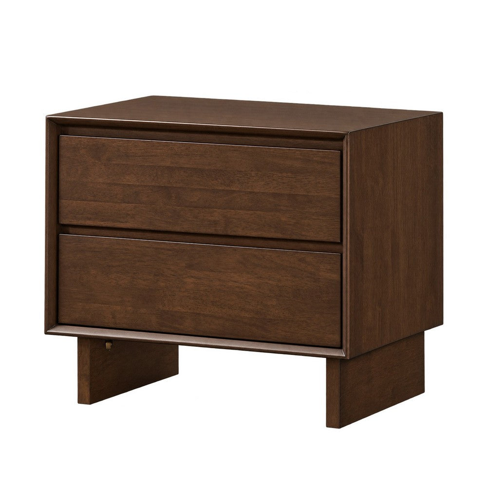 Queen Bedroom Set, Brown, 3 Piece Set with 2 Nightstands