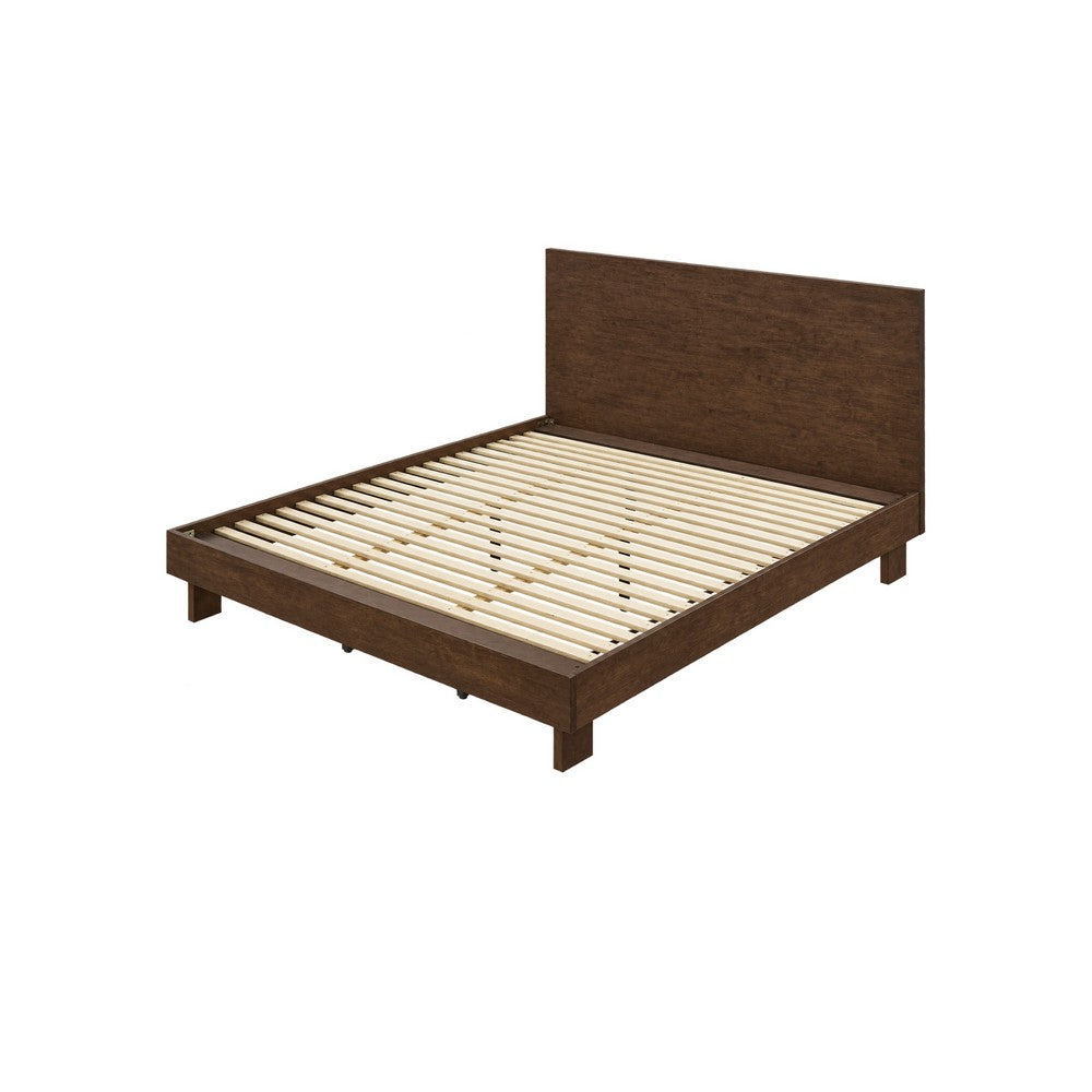 King Bedroom Set, Brown, 2 Piece Set with Nightstand