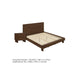King Bedroom Set, Brown, 2 Piece Set with Nightstand