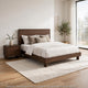 King Bedroom Set, Brown, 2 Piece Set with Nightstand