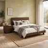 King Bedroom Set, Brown, 2 Piece Set with Nightstand