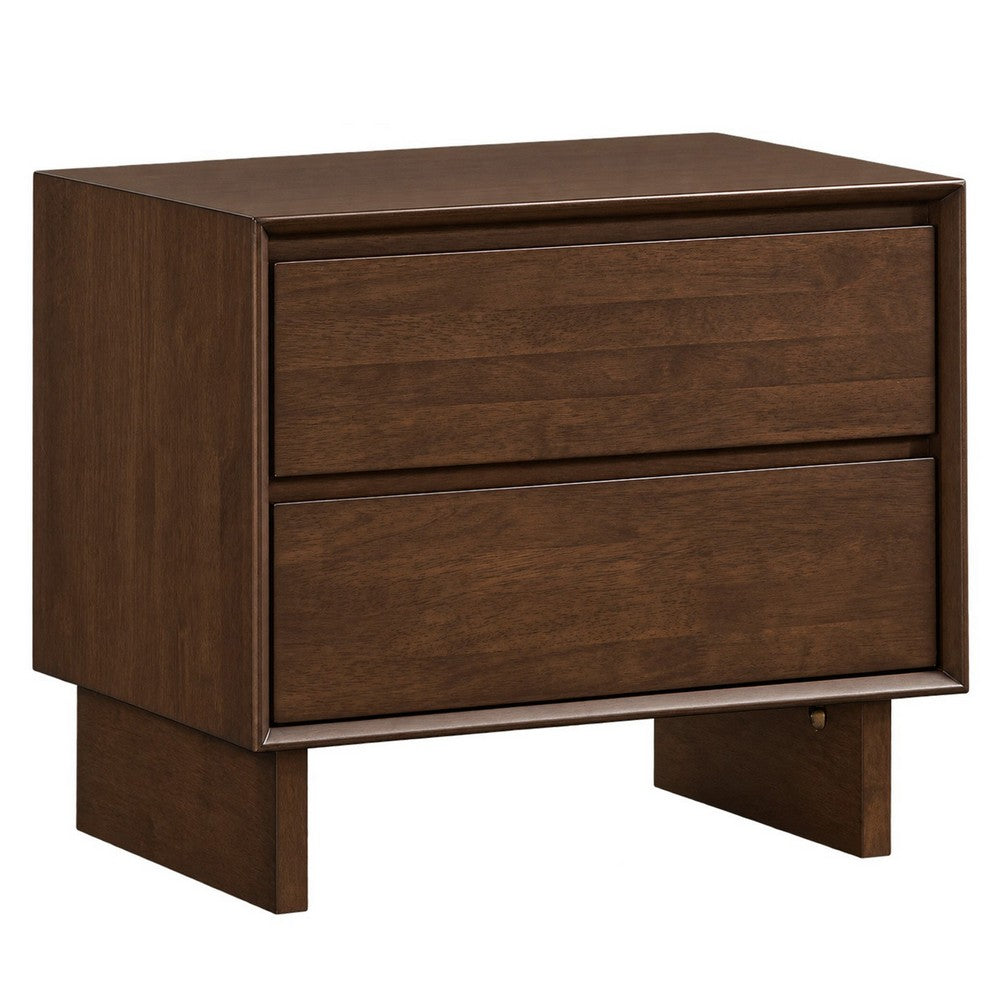 King Bedroom Set, Brown, 3 Piece Set with 2 Nightstands