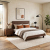 King Bedroom Set, Brown, 3 Piece Set with 2 Nightstands