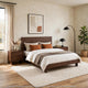 King Bedroom Set, Brown, 3 Piece Set with 2 Nightstands