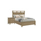 Queen Bedroom Set, Vineyard Oak Brown, 2 Piece Set with Nightstand