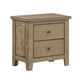 Queen Bedroom Set, Vineyard Oak Brown, 2 Piece Set with Nightstand
