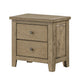 Queen Bedroom Set, Vineyard Oak Brown, 2 Piece Set with Nightstand