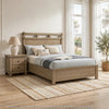Queen Bedroom Set, Vineyard Oak Brown, 2 Piece Set with Nightstand