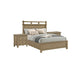 Queen Bedroom Set, Vineyard Oak Brown, 3 Piece Set with 2 Nightstands