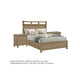 Queen Bedroom Set, Vineyard Oak Brown, 3 Piece Set with 2 Nightstands