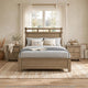 Queen Bedroom Set, Vineyard Oak Brown, 3 Piece Set with 2 Nightstands