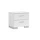 King Bedroom Set, White, 3 Piece Set with 2 Nightstands