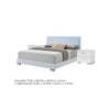 King Bedroom Set, White, 3 Piece Set with 2 Nightstands