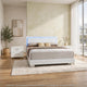 King Bedroom Set, White, 3 Piece Set with 2 Nightstands