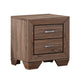 King Bedroom Set, Storage Brown, 2 Piece Set with Nightstand