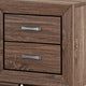 King Bedroom Set, Storage Brown, 2 Piece Set with Nightstand