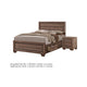 King Bedroom Set, Storage Brown, 2 Piece Set with Nightstand