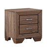 King Bedroom Set, Storage Brown, 3 Piece Set with 2 Nightstands
